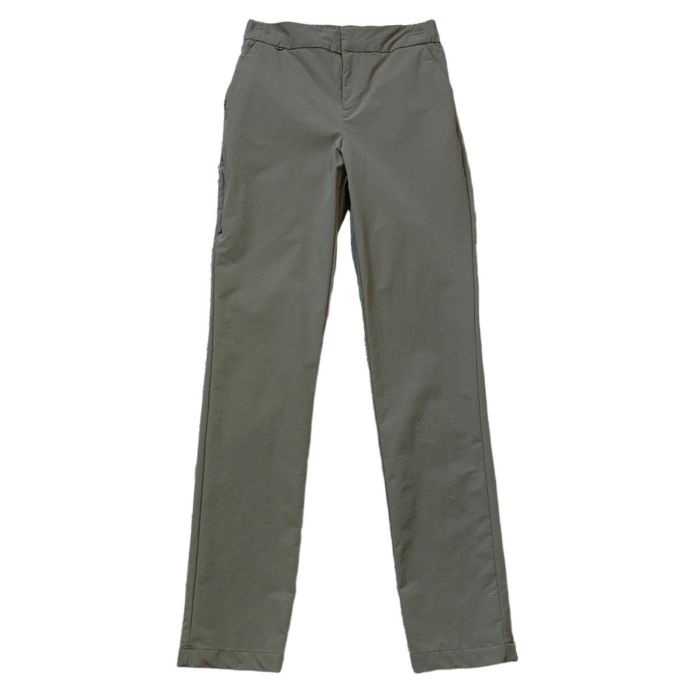 FIGS Pro Skinny Scrub Trouser Pants Tall XS Green Zip Fly Elastic Waist Workwear